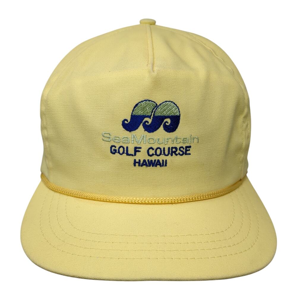 Sea Mountain Golf Course Hawaii Slideback Rope Hat Yellow One Size Cali